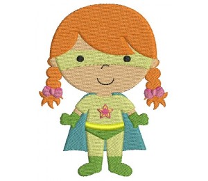 Stickdatei - Kleine Superheldin 2